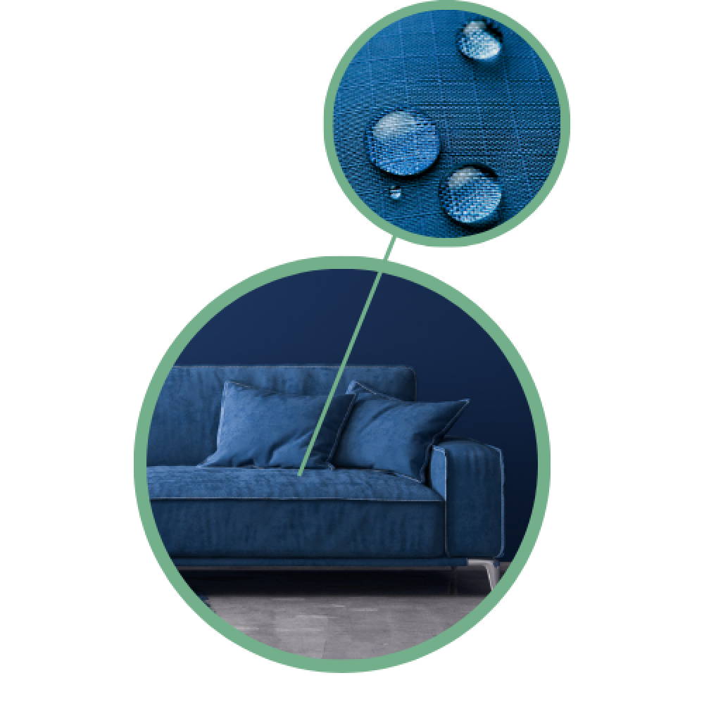 Sofá com bola - transparente